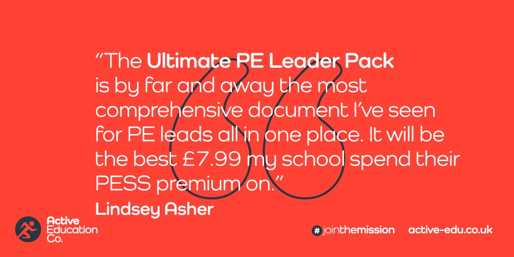 The Ultimate PE Leader Pack is being used by over 2️⃣5️⃣0️⃣ primary PE leaders!

Get yours today &amp; use the lockdown period to get ahead! Check it out below ⤵️

Link bit.ly/2LnEkiS 

Join our Active+ Membership &amp; get 20% off your first order👏🏻 

#JoinTheMission 🚀