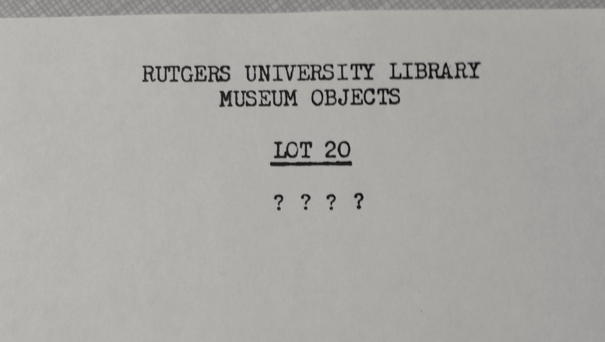 Rutgers_SCUA's tweet photo. As we keep thinking of goals for the new year, we want to make sure that our record-keeping is better than this old Museum Objects list.
#Rutgers #RutgersLibraries #RutgersSCUA #IGLibraries #SpecialCollections #LibrariesofInstagram #ArchivesResolutions https://t.co/2VXahKOMDJ