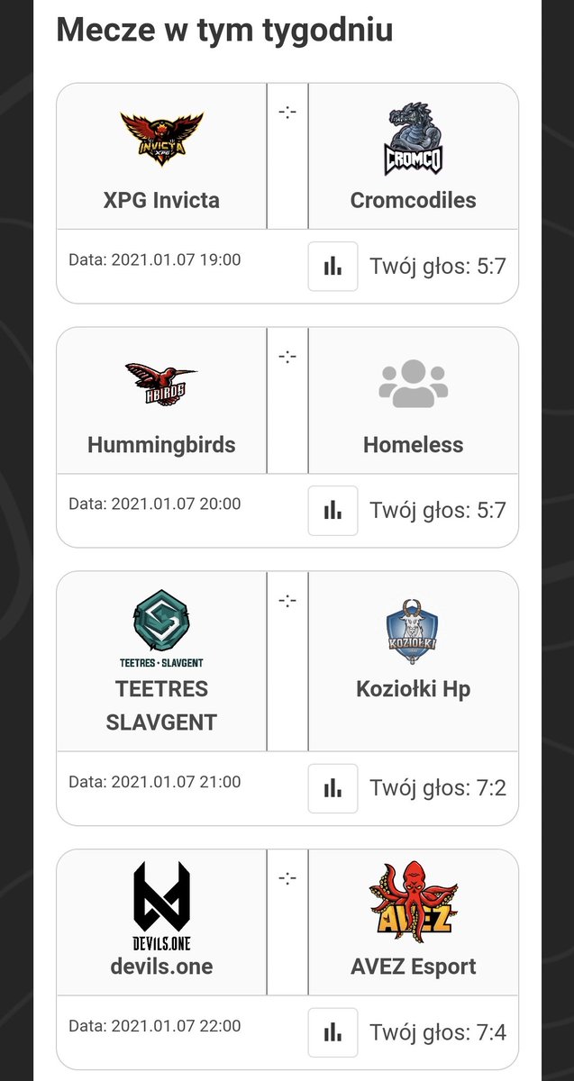 kromeczka_'s tweet photo. 😍 https://t.co/jPsyE9AsTQ jest LIVE! Zapraszam do zabawy polegającej na typowaniu wyników Polish Cup Winter '21. Jeżeli braliście udział wcześniej w zabawie to trzeba założyć konto jeszcze raz. Wklejam Wam swoje typy na 1 kolejkę. Miłej zabawy! 👀 https://t.co/i3SILQlE1A