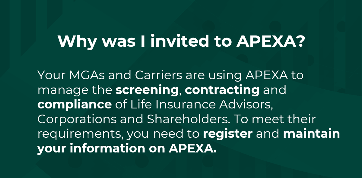 APEXA_Corp's tweet photo. Life Insurance #Advisors, are you wondering why you received an invite to join #APEXA? Here's a recap for you. Scroll down for previous posts on the #features and #benefits of APEXA, and stay tuned for fresh posts every Wednesday! #LifeInsurance https://t.co/AAKQfL8j6c
