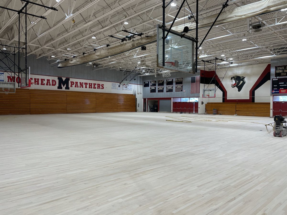 Rodney Shotwell (@chevy20000) on Twitter photo Preparing the gym floor for markings and finishing. Looking great with new lights. <a href="/RCS_NC/">Rockingham County Schools</a> Preparing the gym floor for markings and finishing. Looking great with new lights. <a href="/RCS_NC/">Rockingham County Schools</a>