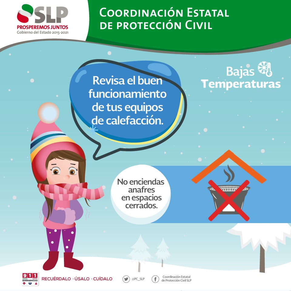 PC_SLP's tweet photo. Evita accidentes, para producir calor nunca uses anafres en espacios cerrados y revisa tus sistemas de calefacción de gas o eléctricos antes de usarlos #InviernoSLP https://t.co/akBX7sitsc
