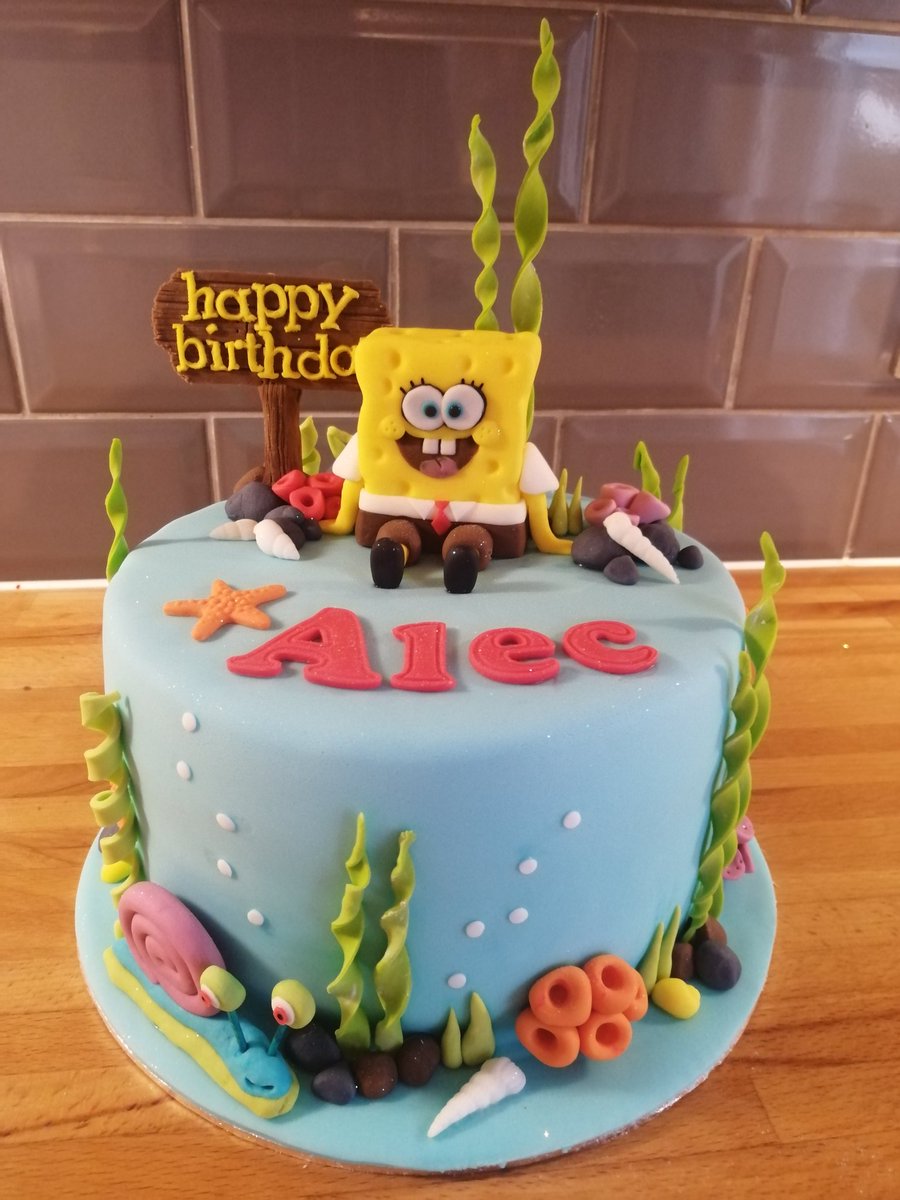 BerryDeliciousc's tweet photo. Your never too old for a spongebob cake!!!! #cake #SpongeBobSquarepants #birthday #chorley https://t.co/mDuNABllUr