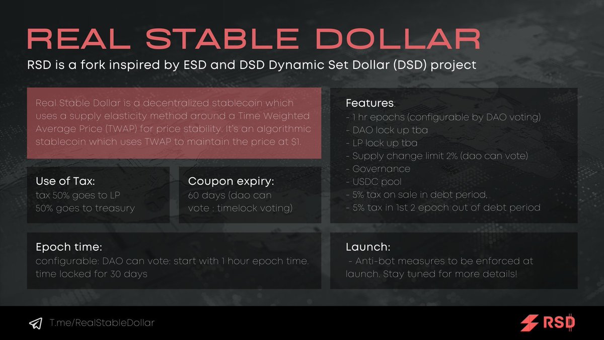 senor_raj's tweet image. New #algorithmicstablecoin, who dis?

$RSD / $DSD / $ESD
