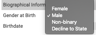cjoswald13's tweet photo. I...??? Gender at birth????? https://t.co/qhyI274wFS