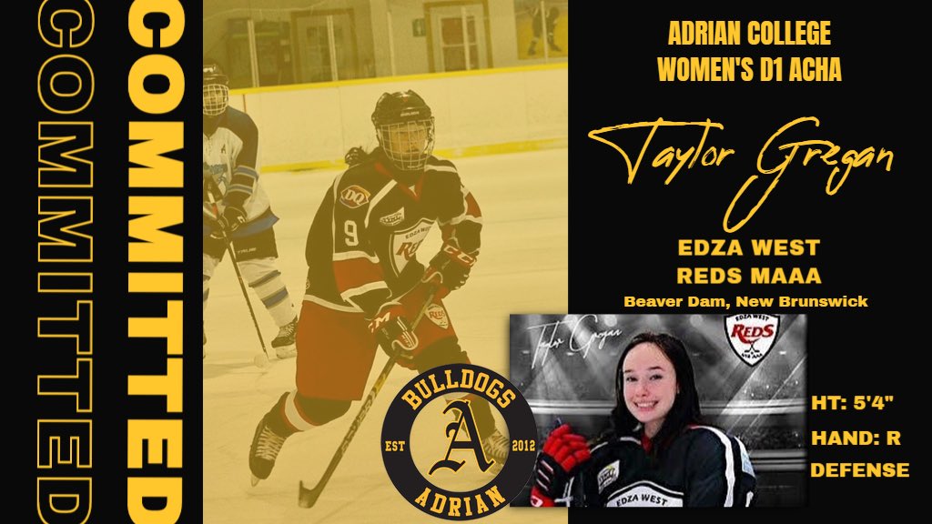AdrianWD1Hockey's tweet photo. 🚨COMMITMENT ALERT 🚨 We are excited to announce the commitment of Taylor Gregan for the 2021-22 season! Taylor is a defenseman for the @U18AAAReds from Beaver Dam, New Brunswick. Welcome to the team Taylor! #GDTBAB https://t.co/qb8JN25ZhC