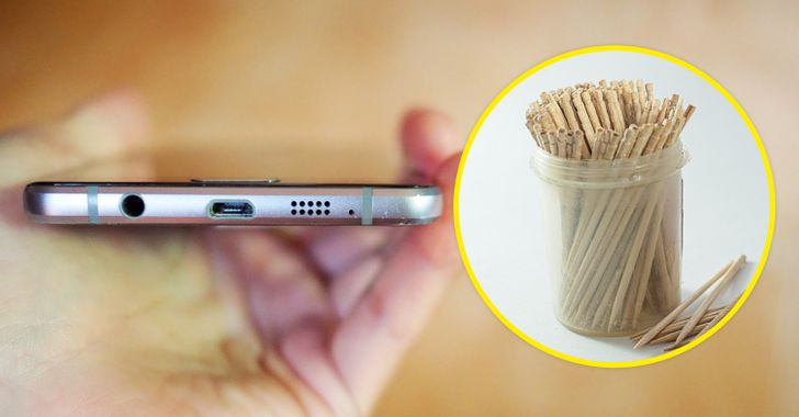 8. Clean the dust out of your phone’s charging port.Use a toothpick to gently scrape the inside of the port. Sweep it around the inside of the port to loosen up any dust and then give the phone a little shake to make the dust fall out. Take your time and be as gentle as you...