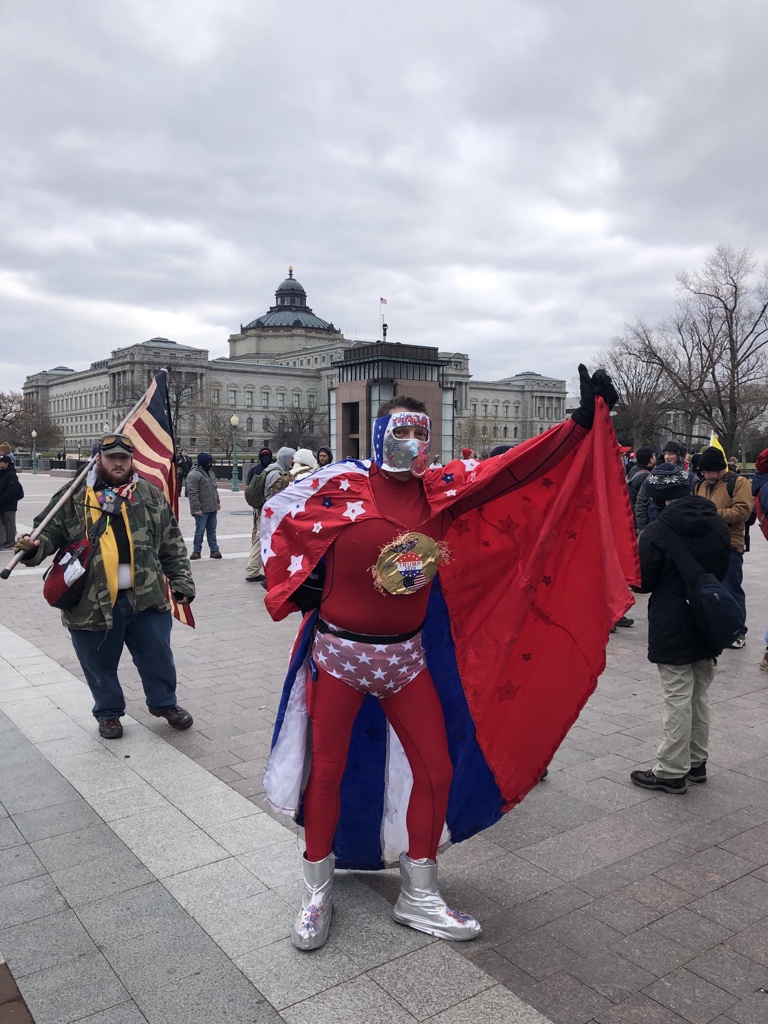 Trump supporter “MAGA Man” is here at the Capitol