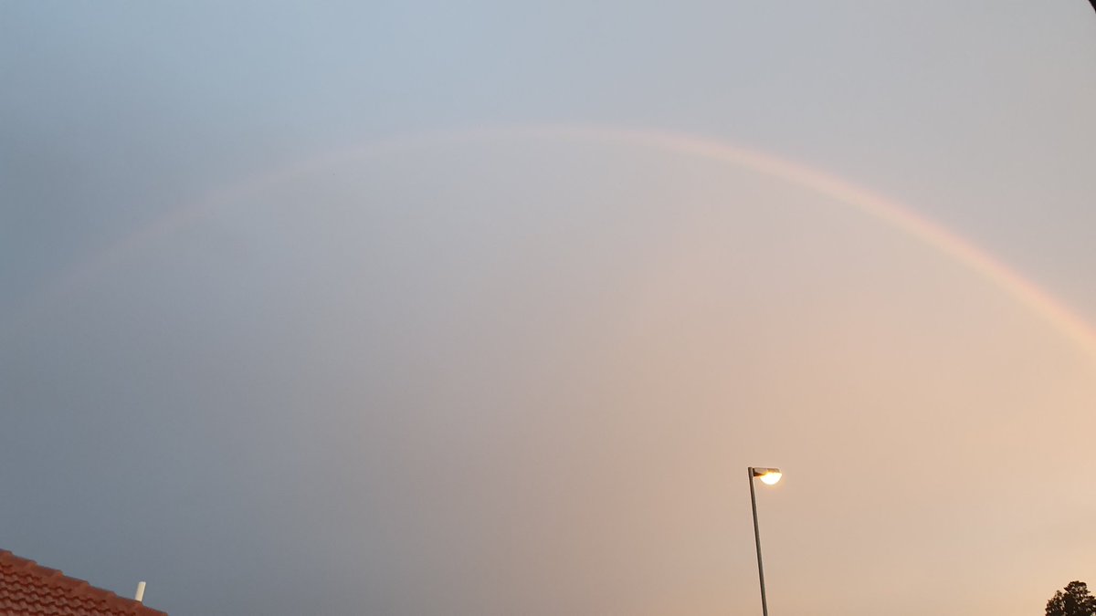 ZiskaHaak's tweet photo. Every storm in your life is followed by a rainbow 🌈 

Nice to see one tonight...

"Try to be a rainbow in someone's cloud" - Maya Angelou

#rainbow #afterthestormcomestherainbow  #afterthestorm #happiness #blessed #tooblessedtobestressed #godscreation #Godisamazing https://t.co/ZStXc5cbID