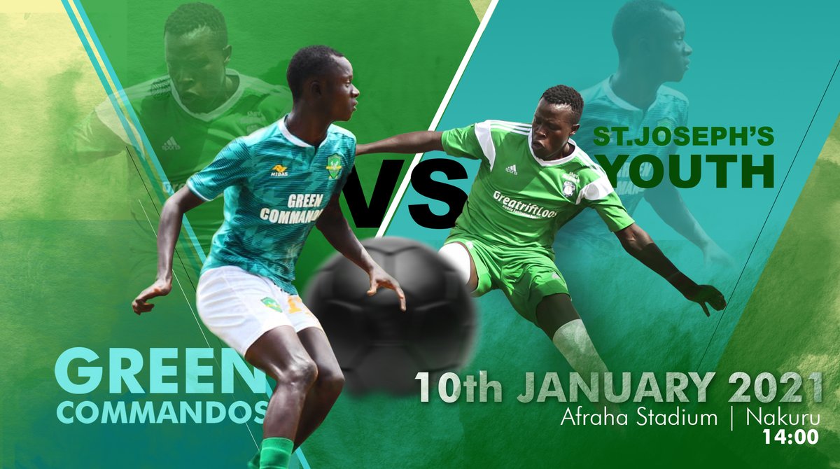 GCommandos's tweet photo. We kick off the season in Nakuru this weekend!
⚽️ St. Joseph Youth vs Green Commandos S.C
📅 10 January
⏰ 1400Hrs
🏟 Afraha Stadium
#GCSC #CommandTheGame https://t.co/RASo4bALlM