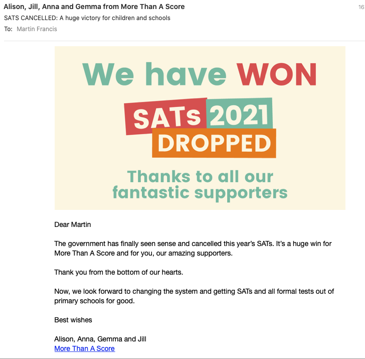 GreenEdPolicy's tweet photo. Another Victory. @TheGreenParty has a long-standing policy for the abolition of SATs and for a broad curriculum rather than high-stakes testing that narrows the curriculum. #morethanascore https://t.co/dQZq1O3tFm