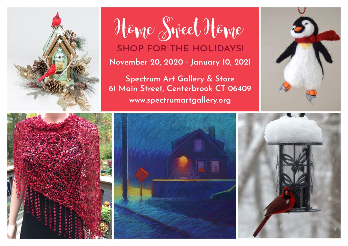 @spectrumartgallery 's "Home Sweet Home" Holiday Exhibit is closing this Sunday, catch it before it's gone!

#ctartist #supportlocalart #supportlocalbusiness