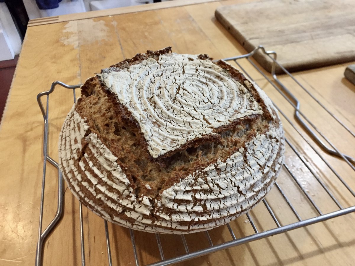 RobPennWildwood's tweet photo. Here we go again... #lockdownloaves v.3. Made from stoneground, wholemeal heritage wheat flour. The mutt's nuts. https://t.co/VdV1WlvwvP