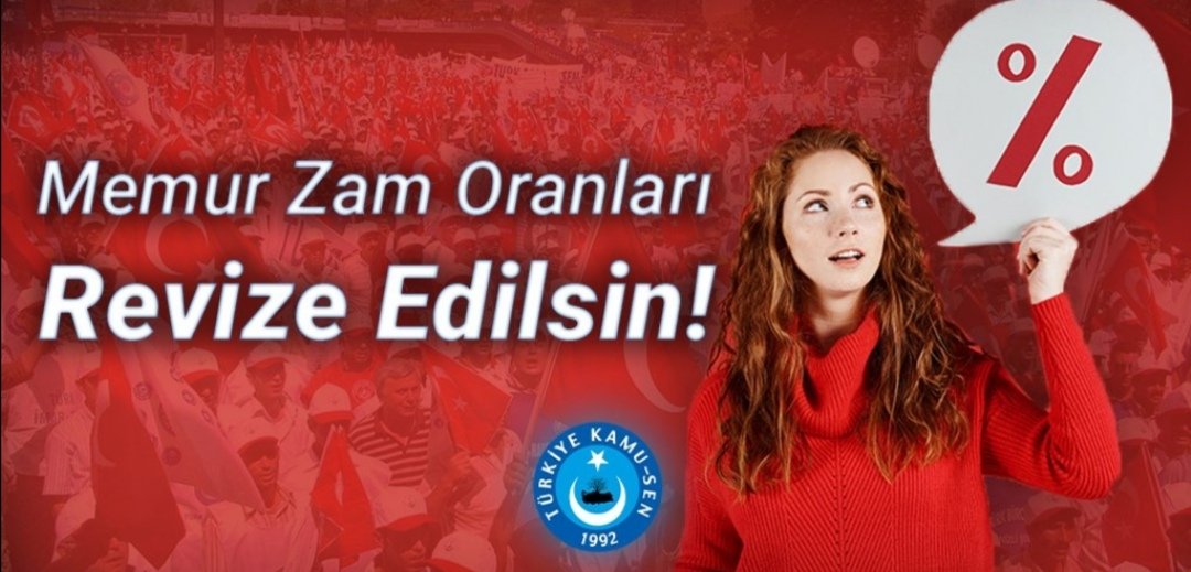 KAMU ÇALIŞANLARINA "EK ZAM" İSTİYORUZ.

Memur maaşları sistematik olarak altın, döviz, enflasyon karşısında eriyor.

Türkiye Kamu-Sen her zaman memurun yanındadır.

<a href="/tcbestepe/">T.C. Cumhurbaşkanlığı</a> <a href="/RTErdogan/">Recep Tayyip Erdoğan</a>
<a href="/HMBakanligi/">T.C. Hazine ve Maliye Bakanlığı</a> <a href="/lutfielvan/">Lütfi Elvan</a> 
#MemuraEkZam