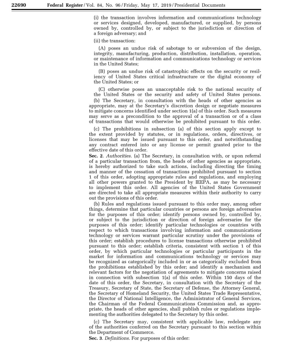 understand what  @realDonaldTrump did in transmitting  @SpeakerPelosi - cut under cut the ODNI, CISA, FBI JS by blaming ChinaExecutive Order 13873May 15, 2019cc  @burgessct Securing the Information and Communications Technology and Services Supply Chain https://www.govinfo.gov/content/pkg/FR-2019-05-17/pdf/2019-10538.pdf