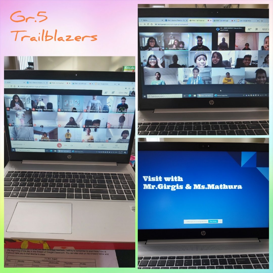 natashamathura's tweet photo. Our gr.5 #Trailblazers @TribuneDrive know how to make learning fun. We are at home but we are together! #MovementFun #ShareYourGoals #LoveVisitingOurTrailblazers  @DepTribune @ray_romila https://t.co/9HVhJQvcSD