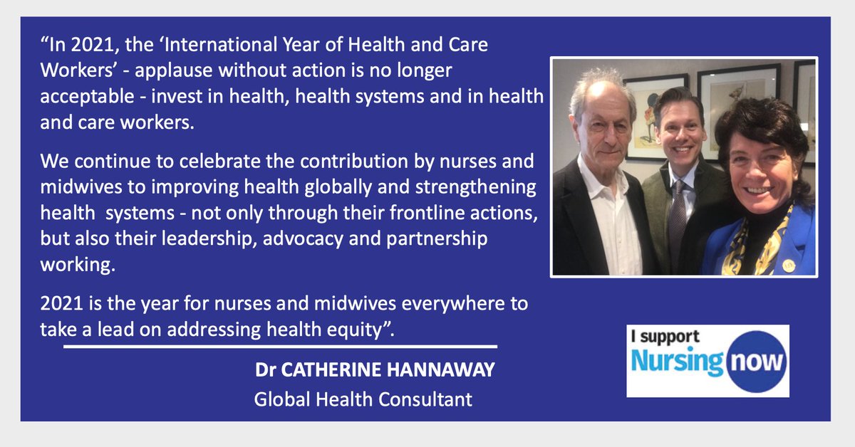 C_Hannaway's tweet photo. 2021 the year for nurses &amp; midwives at every level, everywhere to take a lead on addressing health equity @MichaelMarmot @BRosa_PhD @charlottemcardl @maryfrancesmcm3 @WISHQatar @ICNurses @world_midwives @MrsBosanquet @mastersnurseed @LordNigelCrisp @NursingNow2020 @elizabeth_iro https://t.co/8QP59o87ZL