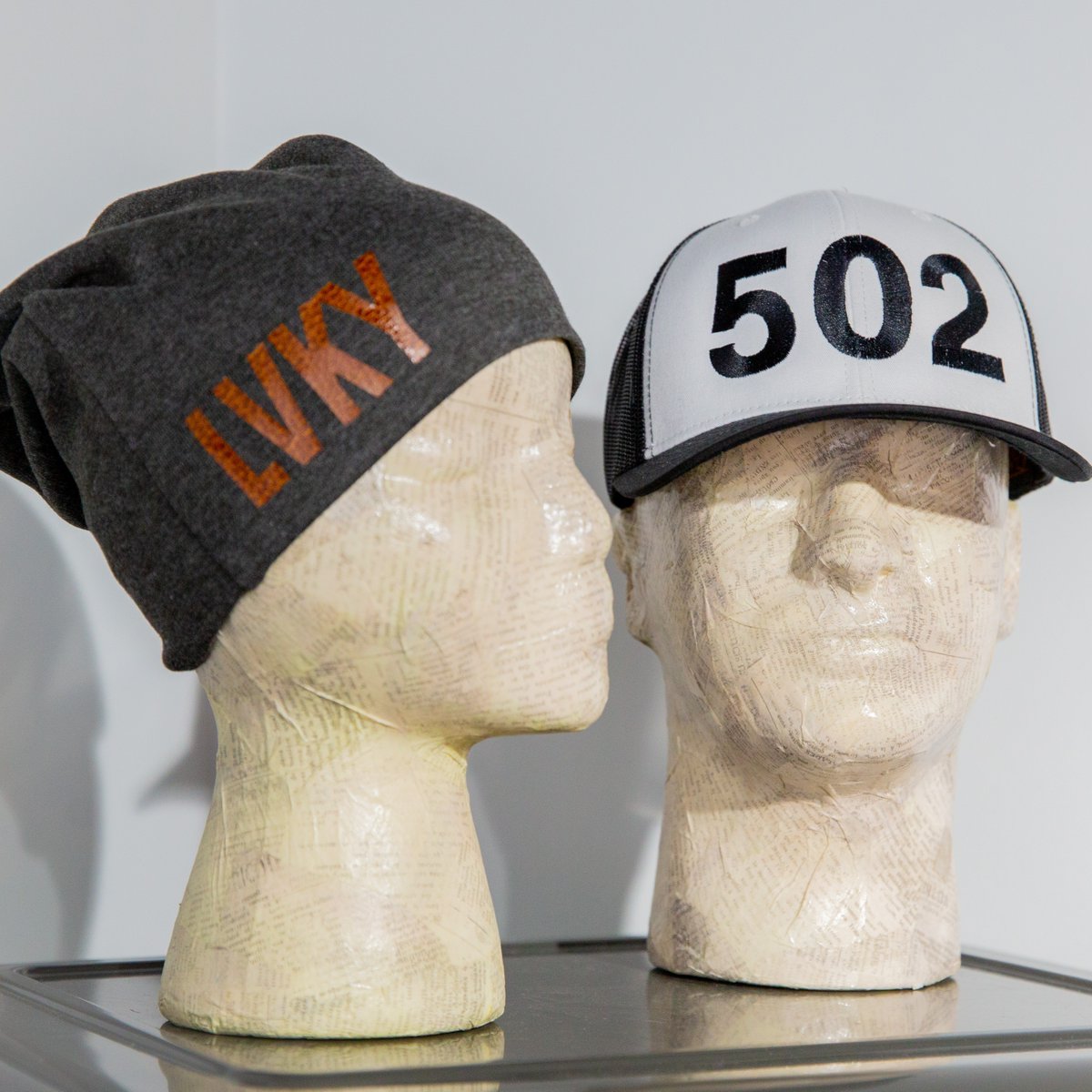 50lougift's tweet photo. Headgear - textured vinyl and embroidery. Put your Louisville love front and center. Get in touch to learn more about headgear options for your branded hat -  502-709-5635. #Louisville #shopping #business #printshop https://t.co/um1MeNjwQp