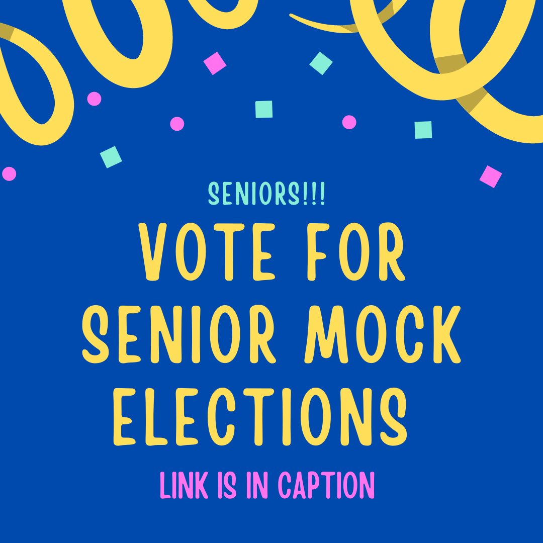 Vote for senior mock elections!!! bit.ly/SCHSseniormocks