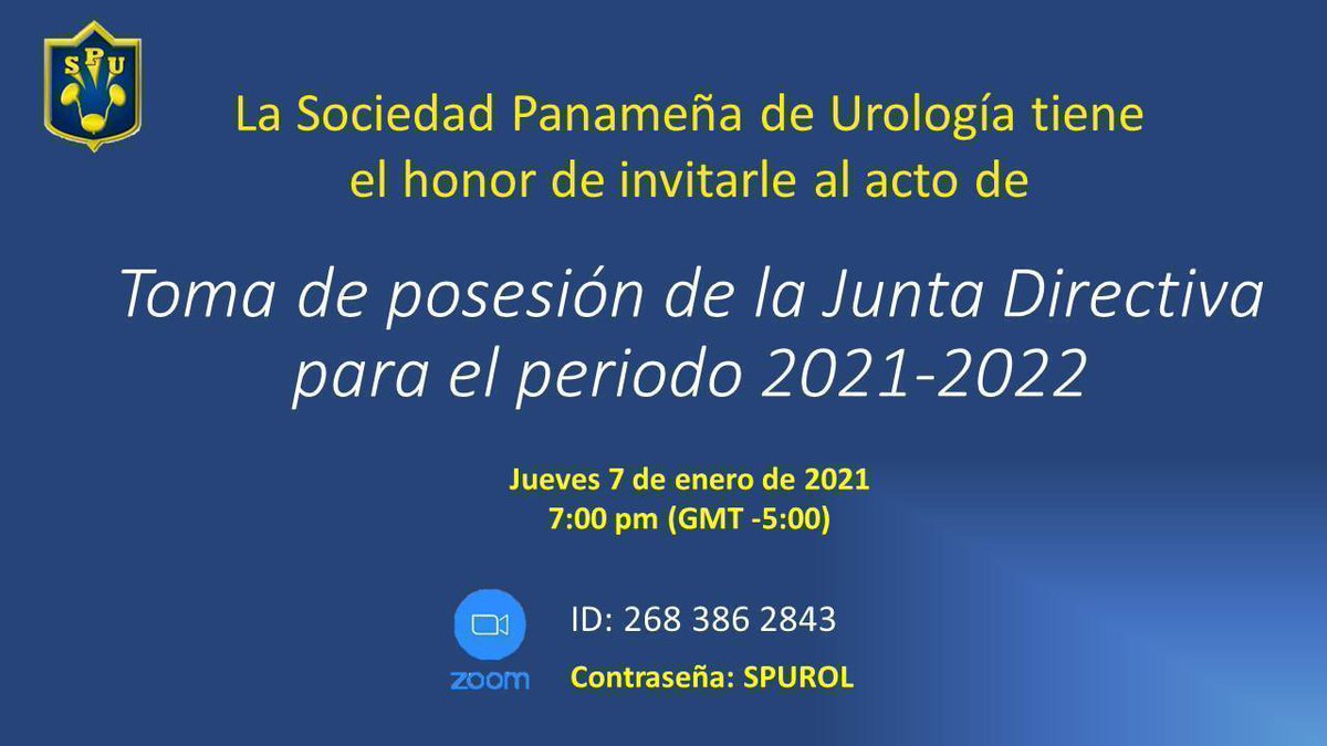 Sociedad Panameña de Urología (@spurol1965) on Twitter photo Mañana será la toma de posesión de la nueva junta directa de nuestra sociedad. Nuestro nuevo presidente el dr <a href="/rodriguezlay/">Ramón Rodríguez Lay</a> 😀 Mañana será la toma de posesión de la nueva junta directa de nuestra sociedad. Nuestro nuevo presidente el dr <a href="/rodriguezlay/">Ramón Rodríguez Lay</a> 😀