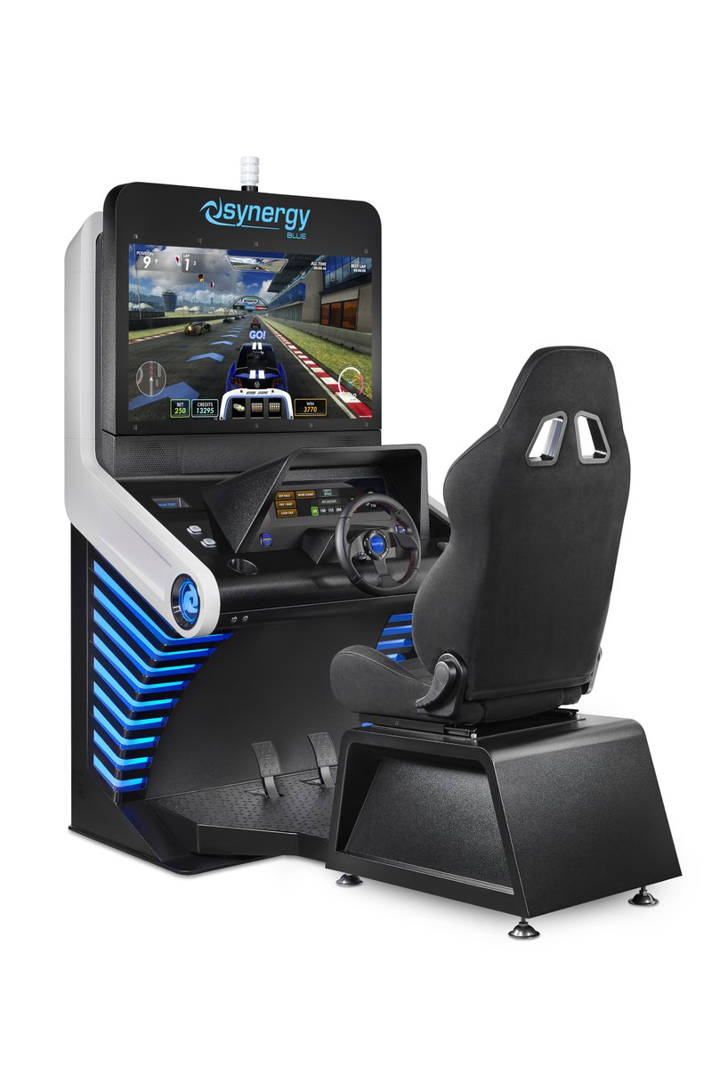 Catch us at the finish line or zapping rogue zombies! How awesome are the 2600 XL cabinets? Fit for #funyoucanbet of all kinds. #SynergyBlue #casinos #LasVegas