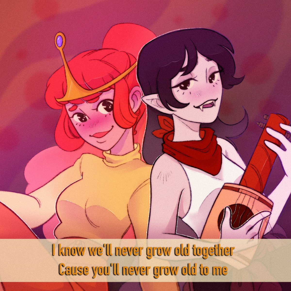 Best girls, together again 🍬💜🦇
_____
#adventuretime #bubblegum  #bubbline #marceline  #adventuretimedistantlands