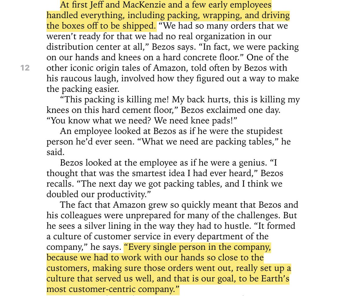 “”Every single person in the company, because we had to work our hands so close to the customer, making sure those orders went out, really set up a culture that served us well, and that is our goal, to be Earth most customer-centric company.””