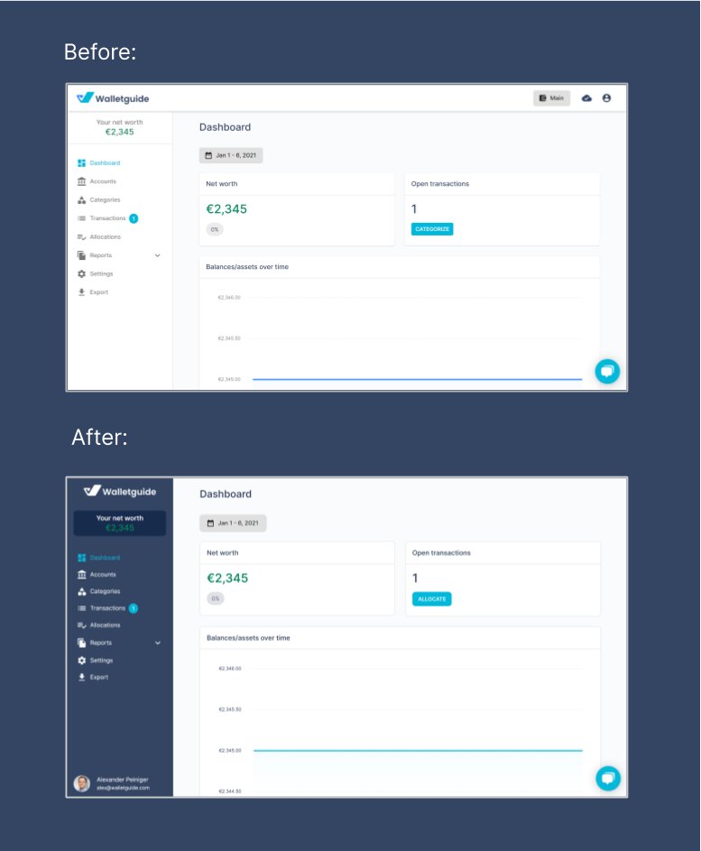 alexpeiniger's tweet image. Just released a design update to @walletguide. The new interface uses a dark nav bar on the left to make sure you can fully focus on your data on the right. Also we removed the top bar to make it more clean. Let me know if you want to give it a try.