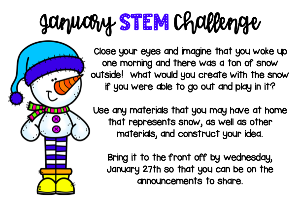 January At-Home STEM Challenge