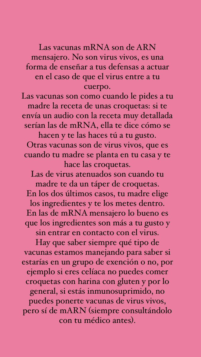 lavecinarubia's tweet photo. Vacunas y croquetas. https://t.co/ZvXPBaNb4M