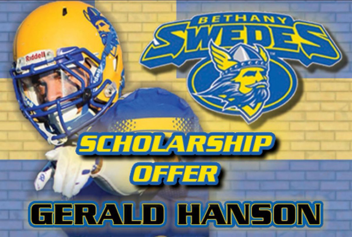 H16Hanson's tweet photo. I am excited to announce that I received my first offer from @BethanyCollege_  @SwedesFB @BearkatFB https://t.co/0xo22ubXEk