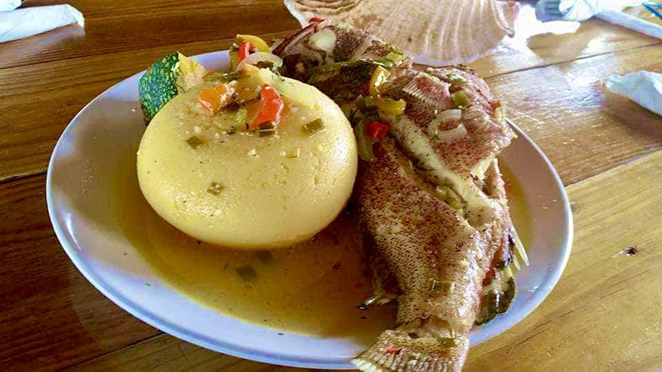 experiencethei3's tweet photo. #Mouthwatering 

Only on the #island of #Nevis, you can get this at #LimeBeachBar. #cornmeal and your favorite #fish. Enjoy this #local #delicious #meal. 

#foodporn #love #delicious #cooking #foodgasm #lunch https://t.co/syyi1Y33PM