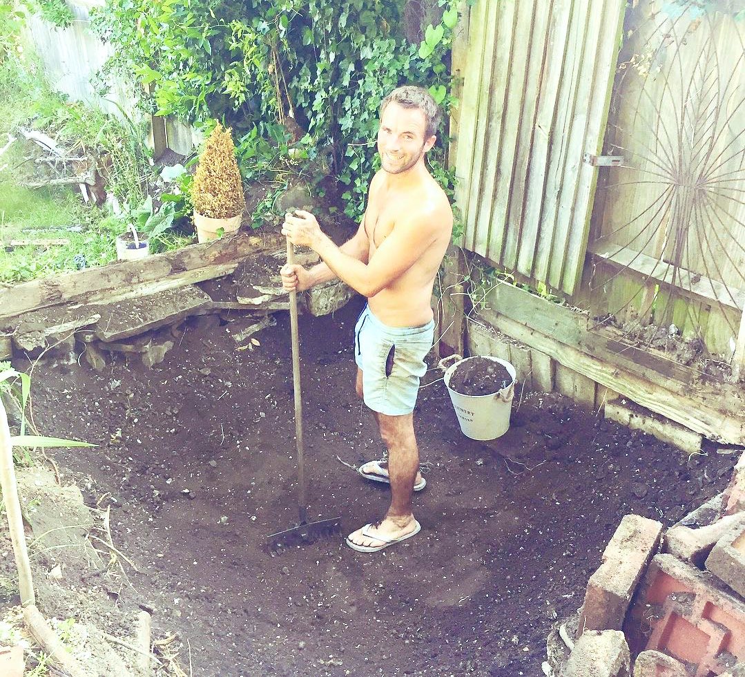 He’s DIY obsessed. Everything in our house and garden are achieved on a shoestring budget