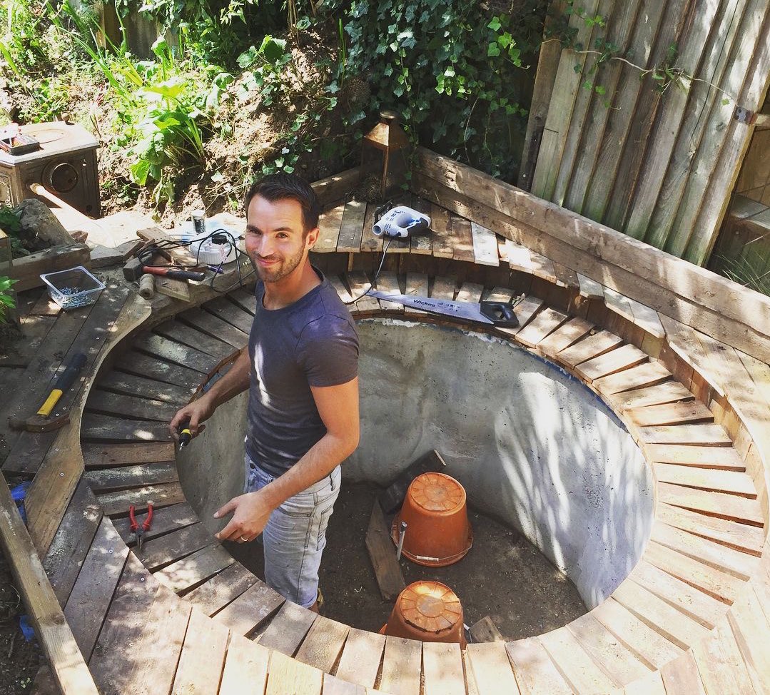 He’s DIY obsessed. Everything in our house and garden are achieved on a shoestring budget