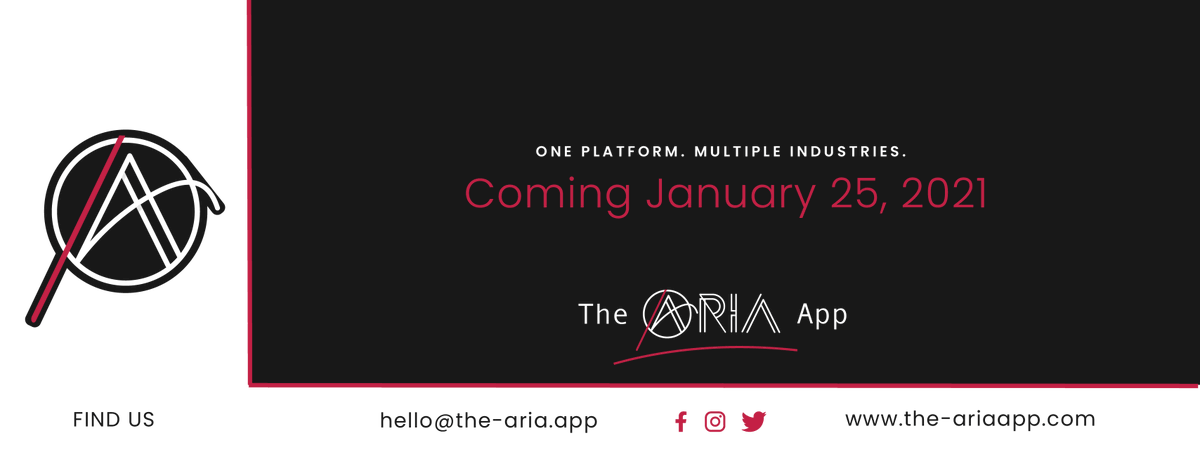 TheARIAApp1's tweet photo. Ladies, gentleman, &amp; non binary folks alike; we have a date!

Follow us on IG @ the_aria_app 

#askmeaboutmysoftware #theariaapp #womenintech #selfemployed #remotework #womenownedbusiness #blackownedbusiness #comingsoon #january25th 
#oneplatform #multipleindustries #tech https://t.co/Tahmsg9vZG