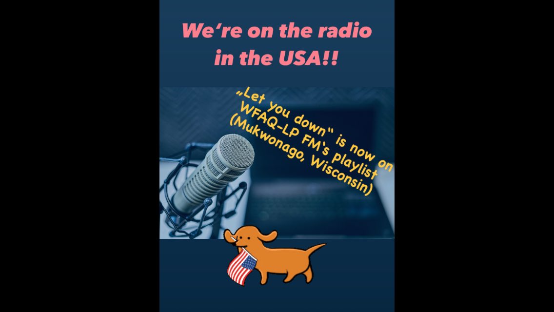 TYGAPUSSmusic's tweet photo. Thank to @commandertodd for playing my new single „Let you down“ on WFAQ-LP FM! #OnAir #ontheradio #alternativerock #fromgermanytotheusa #NewMusic #NewSingle https://t.co/QEEiYtokCP