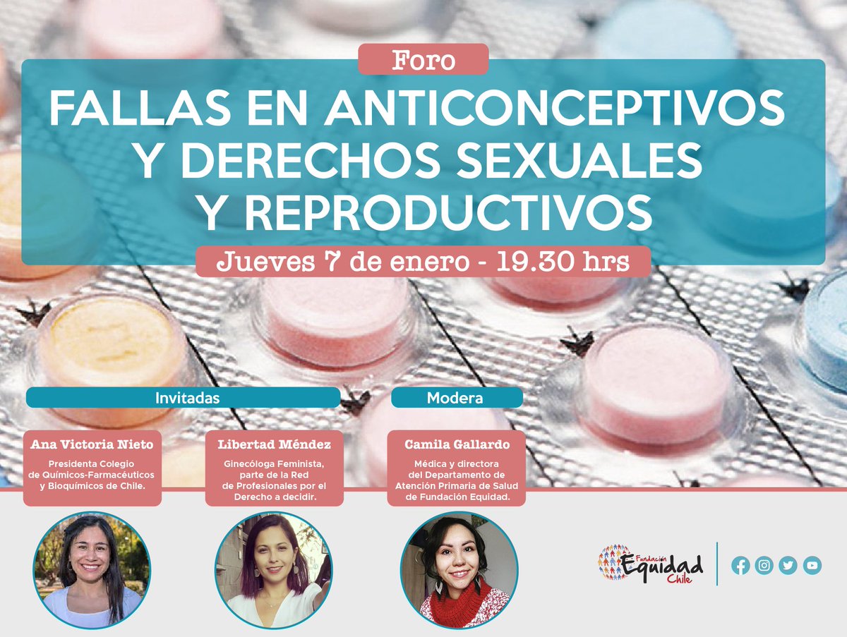 #Anticonceptivos | ¡Cambiamos la hora para el foro de mañana! En lugar de ser a las 20.00, se adelantará a las 19.30 hrs, para que no te lo pierdas. ¡Nos vemos! 😉