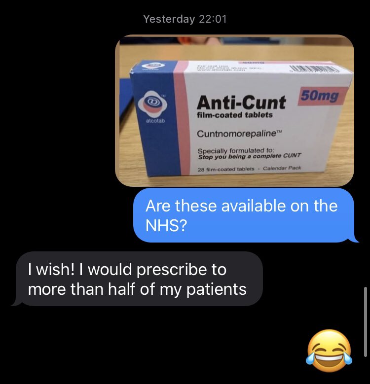 Katiefletch82's tweet photo. @OttilieQ @rickygervais Sent this to my doctor sister... https://t.co/flaHbn4bT6