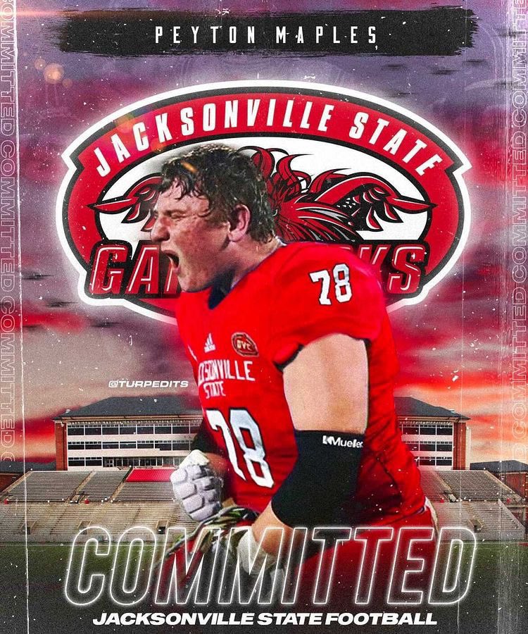 CoachPMaples's tweet photo. “Fight on, Fight on for ole Jax State!”100% Committed!!  #FearTheBeak👌🏻 #StayCocky🐓 @JSUGamecocksFB @CoachKevinRevis @CoachDockeryD @CoachKSigler @Coach_Grass @spsmobile_al @OLCountry1 @BenThomasPreps @PORTCITYPROSPEC https://t.co/dyOn8oXcMX