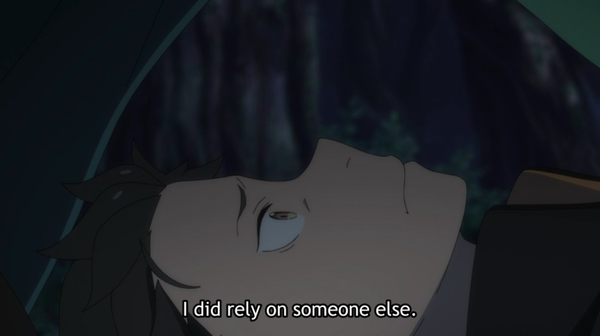 Naturally, Subaru isn't completely to blame here — his trust in those around him is shaken as his main support throughout this arc turned out to be a manipulator. This scene is not only about trying to get him to stop doing things on his own, but to trust others again as well.