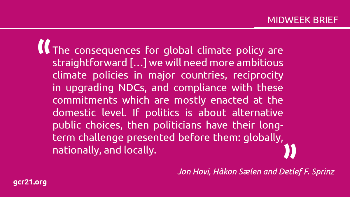 GCR_21's tweet photo. With the pending transfer of power in the #US, will the climate goals of the #ParisAgreement remain attainable? Hovi et al. provide a penetrating analysis of the impact of #Trump’s climate policy in the Dec issue of our #QuarterlyMagazine 📖: https://t.co/MLYU8ACd8F #midweekbrief https://t.co/7HHhUGVwUO