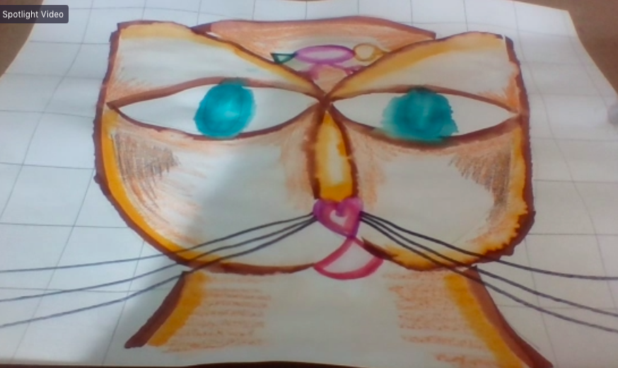 SamWeissler's tweet photo. We had SO much fun with Mrs. Crooks today learning about Paul Klee and putting our own spin on his famous Cat &amp; Bird painting during #wellnesswednesday today! THANK YOU, MRS. CROOKS!!! https://t.co/D1jFpMNOOk