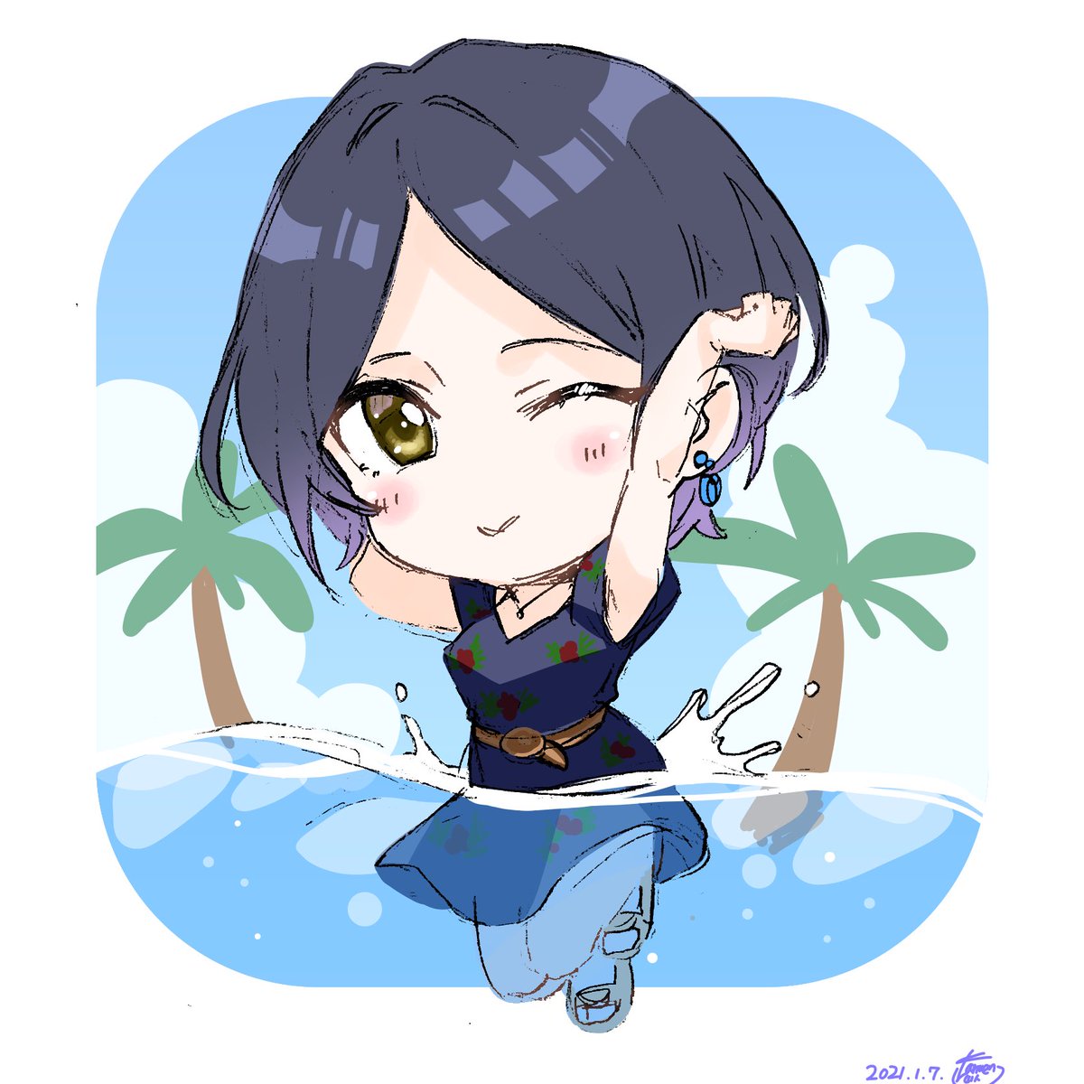速水奏 「一日一奏!奏チャ!「なつ」です。

夏です。何か?

まあ世間はまた雪らしいです」|ラーメン仙人のイラスト
