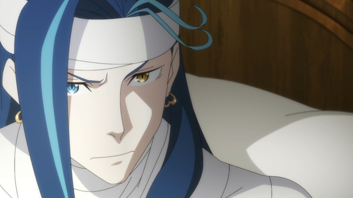 The visual direction places Roswaal below Subaru, makes him small and puts him literally inside Subaru's palm, showing how Subaru now seems on top of things.But the significant thing here is the line "This power isn't even that useful".