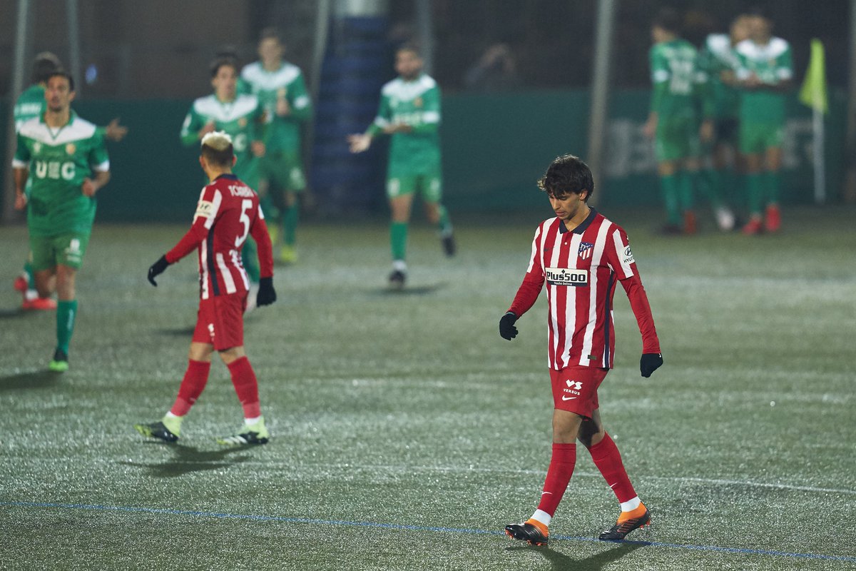 brfootball's tweet photo. La Liga leaders Atletico Madrid are knocked out of the Copa del Rey by third-division side UD Cornella 😳 https://t.co/2NOiaoUGUH