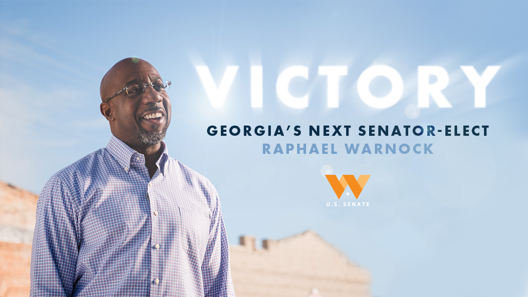 ReverendWarnock's tweet photo. Georgia, we made history. I am forever grateful. https://t.co/hQfCYKEo3q