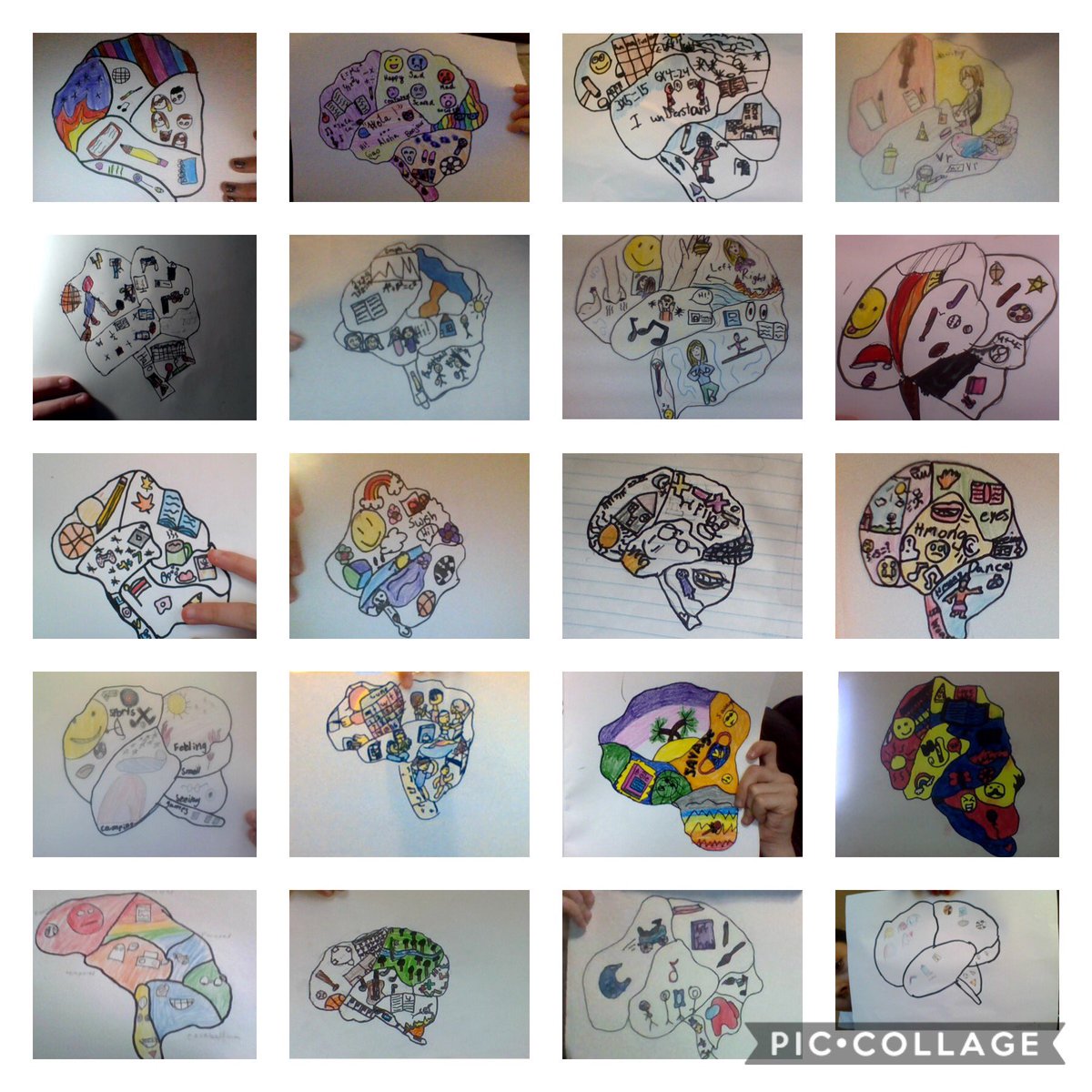 MBradyArt1's tweet photo. Dream Head drawings by fifth grade students for #STEMH integration with #ElementaryArt. #HooverPAWS #AHSchools https://t.co/bwYkOAdRxY