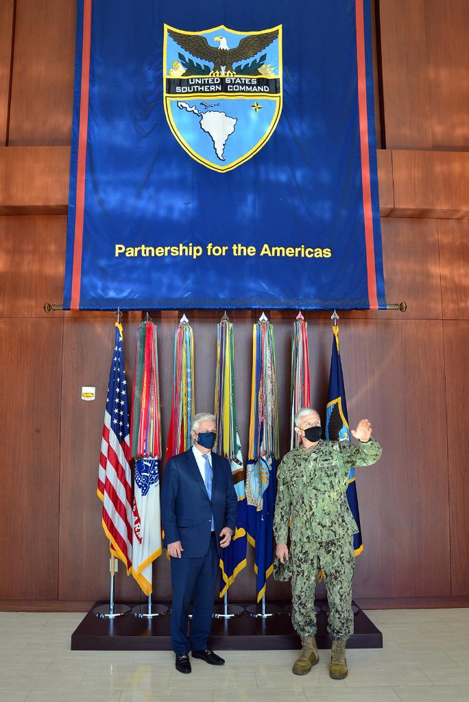 NSA O’Brien met with @Southcom Commander ADM Craig Faller today to discuss the importance of Latin America and the Caribbean, ongoing regional missions, counter-narcotics operations, promoting democracy, and outcompeting America’s adversaries.