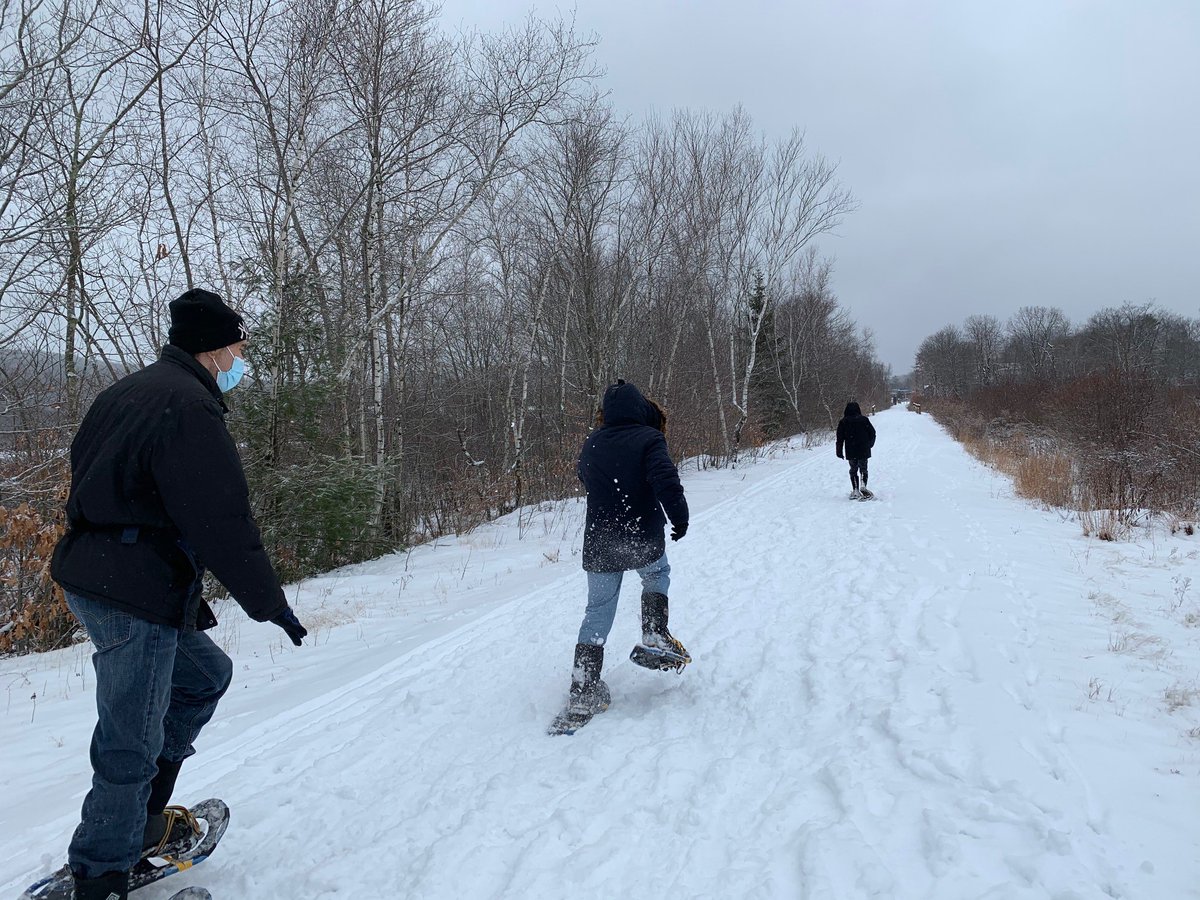 TCFDiscovery's tweet photo. Snowshoeing in a #winter wonderland. One of our favorite #TCFD activities with the Recreation Therapy team!
#WhatHappensHereMattersEverywhere #FutureFullOfDiscovery #TCFDStrong #RecreationTherapy #WinterWonderland #HealthE6 #Snowshoe #Snowshoeing #Exercise #Health #Wellness https://t.co/KoTHH15zsY