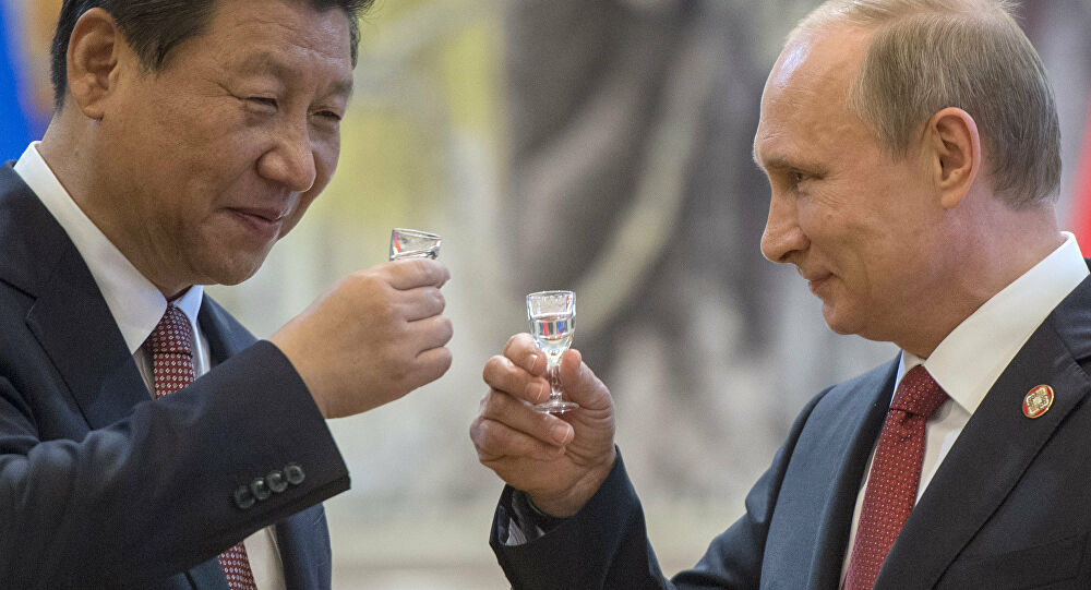 Beijing and moscow toast each other as they watch how Trump further disintegrates US democracy and divides the country with his #SaveAmericaRally